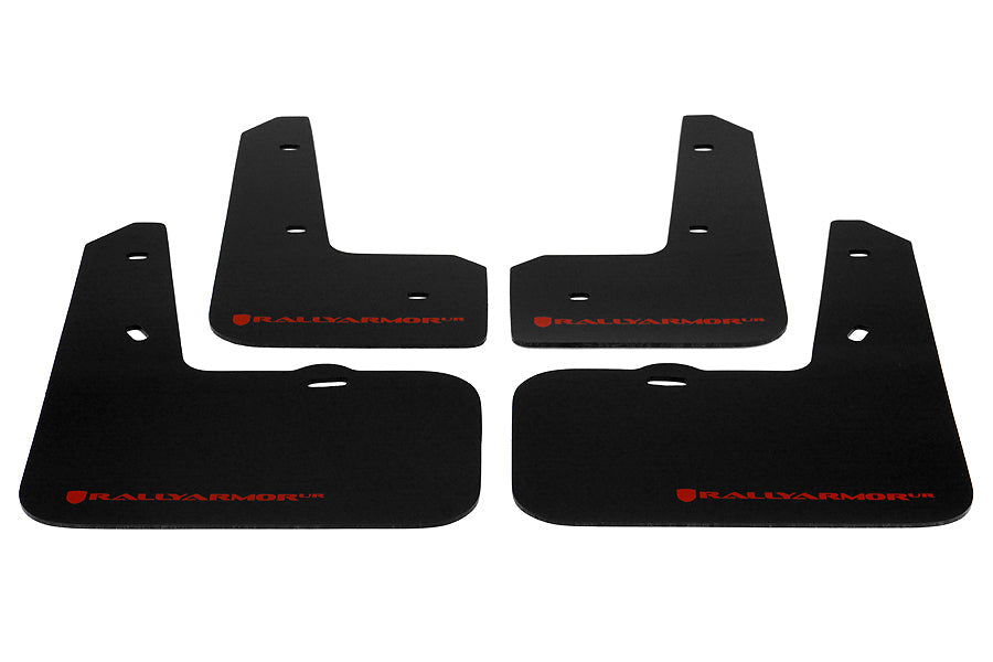 Rally Armor UR Mudflaps Black Urethane Red Logo - 2012-2014 Hyundai Veloster