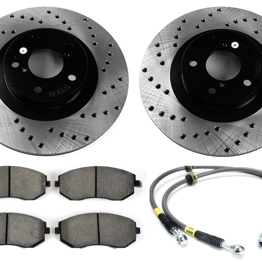 Stoptech Sport Kit Drilled Front - 2008 Subaru WRX