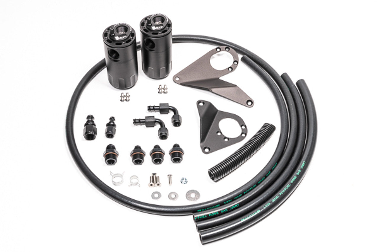 Radium Dual Catch Can Kit Fluid Lock - 2008-2009 Mitsubishi EVO X