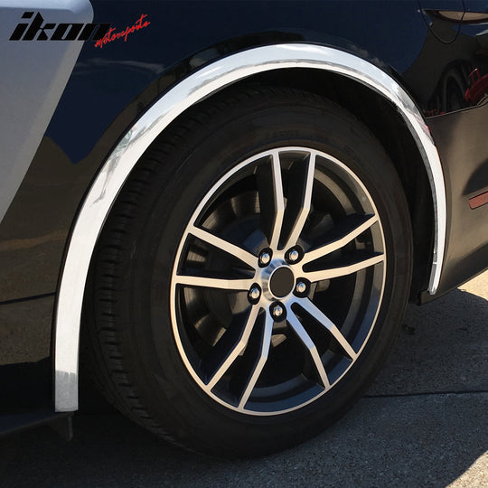 2015-2017 Ford Mustang Fender Flare Cover Stainless Steel Polished
