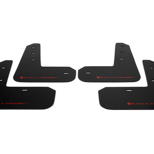 Rally Armor UR Mudflaps Black Urethane Red Logo - 2013-2021 Scion FR-S / Subaru BRZ / Toyota 86