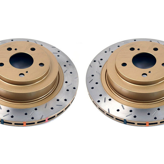 DBA 4000 Series Drilled/Slotted Rear Rotor Pair - Subaru Models (inc. 2006-2007 WRX / 2005-2009 Legacy GT)
