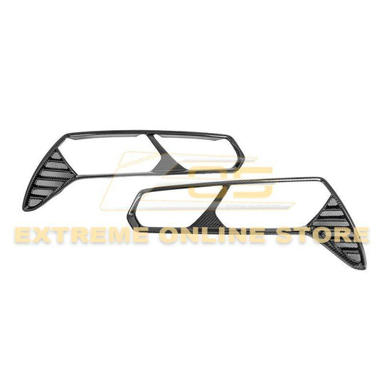 Corvette C7 DRY CARBON FIBER Rear Tail Light Bezels