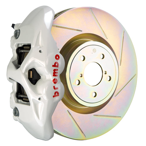 Brembo GT Systems Monobloc 4 Piston 326mm Slotted White - 2015-2021 Subaru WRX