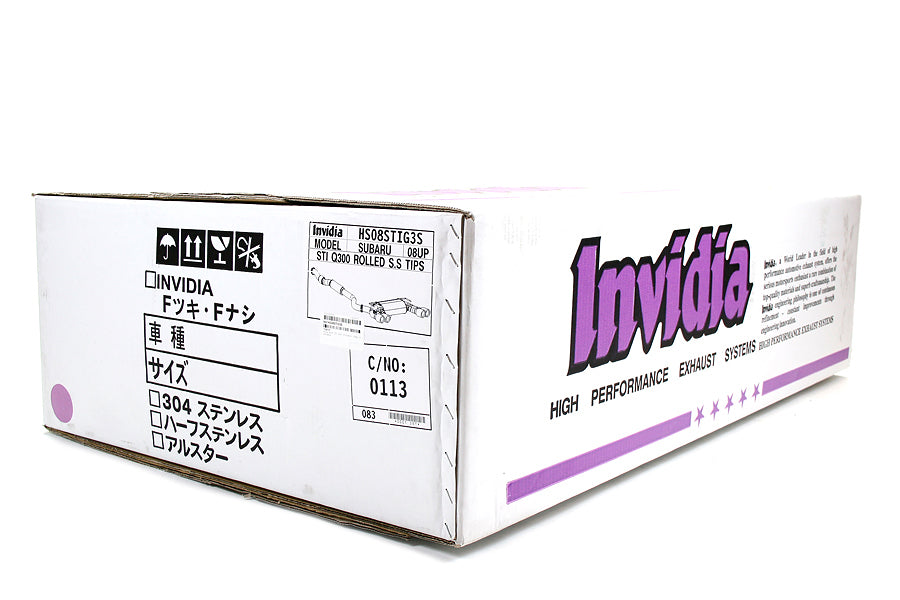 Invidia Q300 Quad Tipped Cat Back Exhaust - Stainless Steel Tips - 2008-2014 Subaru STI Hatchback / 2011-2014 WRX Hatchback