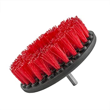 Chemical Guys Carpet Brush w/ Drill Attachment Hard Red - Universal