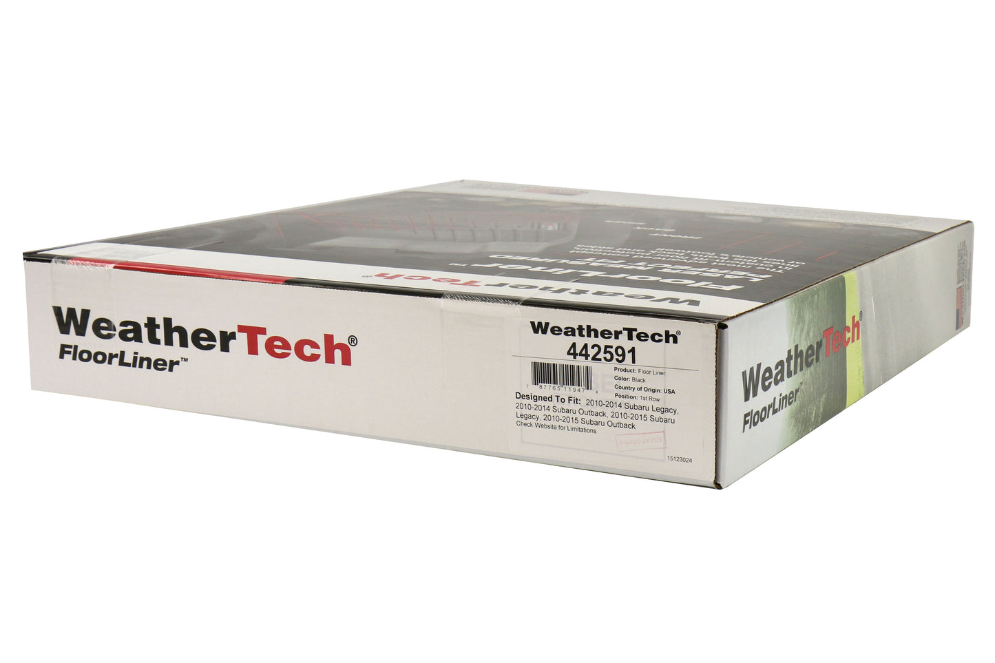Weathertech Floorliner Black Front - 2010-2014 Subaru Legacy / 2010-2014 Outback