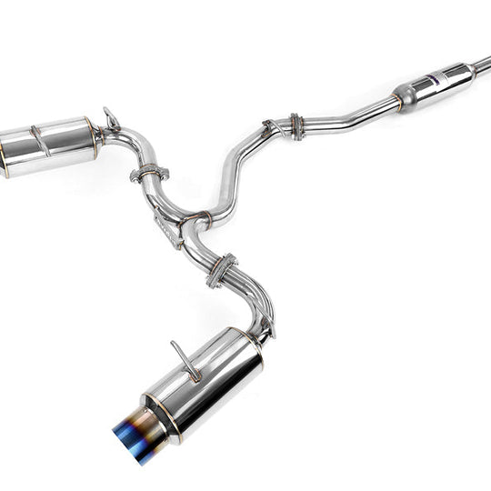 Invidia N1 Dual Exit Cat Back Exhaust - Titanium Tips - 2013-2016 Scion FR-S / 2013-2024 Subaru BRZ / 2017-2020 Toyota 86 / 2022-2024 Toyota GR86