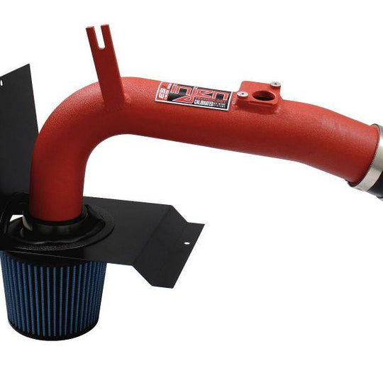 Injen Cold Air Intake System W/ SuperNano-Web Dry Air Filter Wrinkle Red - 2008-2014 Subaru WRX / STI