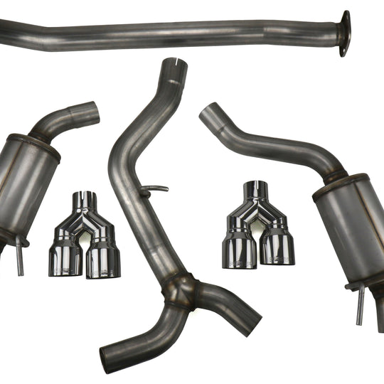 MBRP Street 3in Quad Tip Cat Back Exhaust - 2015-2021 Subaru WRX / STI