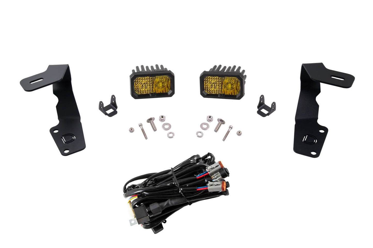 Diode Dynamics Stage Series 2 Inch Ditch Light Kit Pro Yellow Combo - 2015-2021 Subaru WRX / STI | DD6619