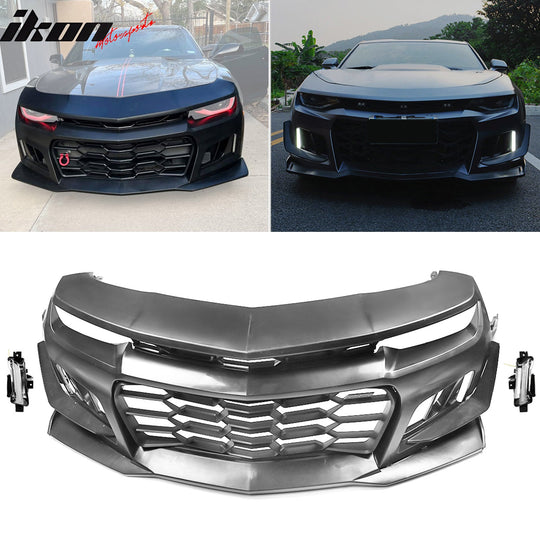 2014-2015 Chevy Camaro 1LE Style Front Bumper Cover w/ Clear Fog Light