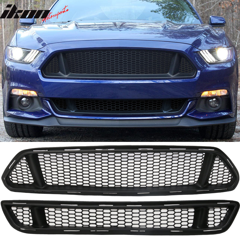 2015-2017 Ford Mustang Unpainted Front Upper Mesh Grille Grill PP