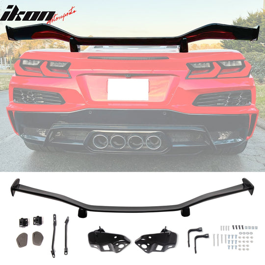 2023-2025 Chevrolet Corvette C8 Z07 Style Pearl Black Trunk Spoiler