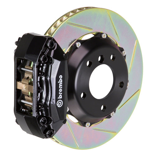 Brembo GT System 4 Piston Front Brake Kit Black Slotted Rotors - Volkswagen Models (inc. 2000-2005 GTI)