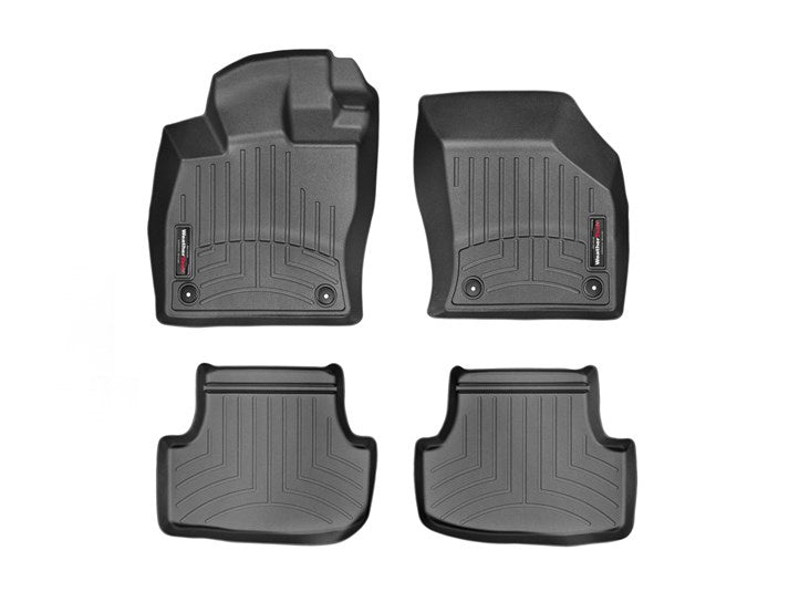 Weathertech Floorliners Black Front and Rear - 2015-2019 Volkswagen Golf / GTI / 2016-2019 Golf SportWagen / Golf R / Golf Alltrack / 2015-2016 Audi A3 / A3 Quattro / S3