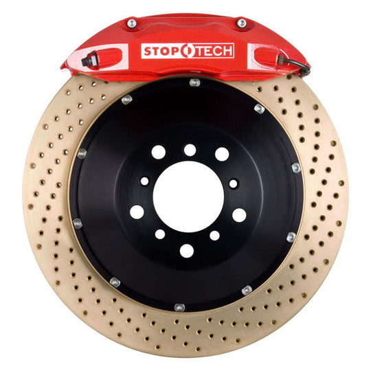 Stoptech ST-40 Big Brake Kit Front 332mm Red Zinc Drilled Rotors - Subaru Models (inc. 2002-2007 WRX)