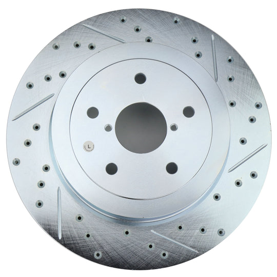 Stoptech C-Tek Sport Drilled and Slotted Rotor Single Rear Left - 2005-2007 Subaru STI