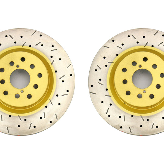 DBA 4000 Series Drilled/Slotted Front Rotor Pair - Subaru Models (inc. 2015-2021 WRX / 2014-2017 Forester XT)