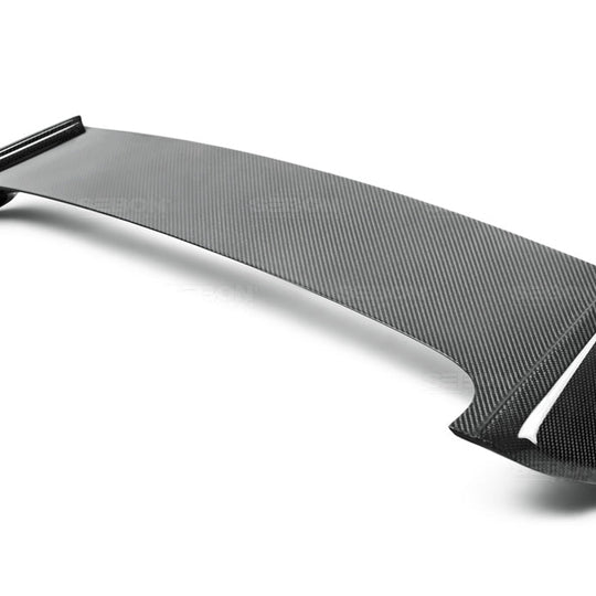 Seibon Carbon Fiber Rear S Style Spoiler W/ Led Cut Out - 2008-2014 Subaru WRX Hatchback / STI Hatchback