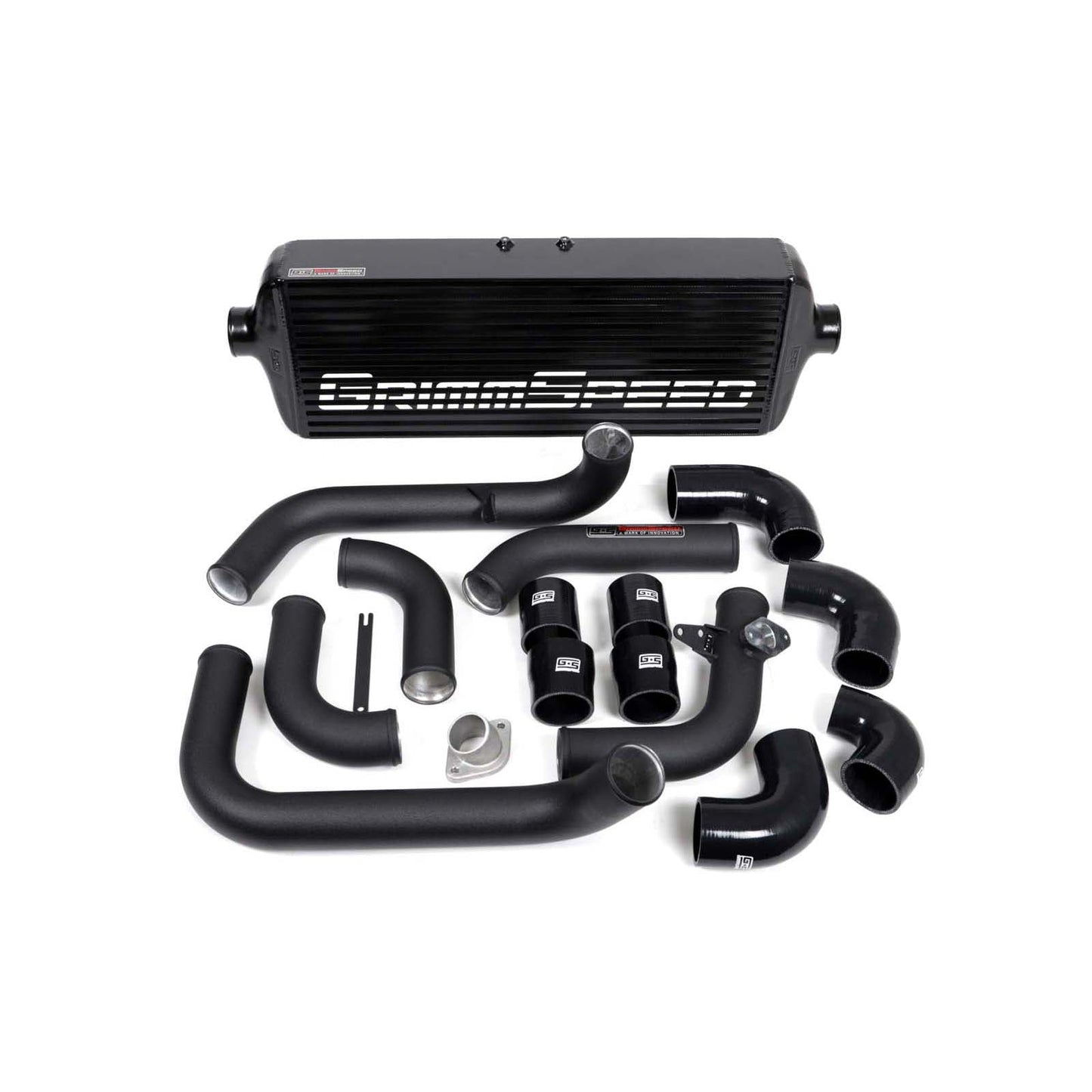 Grimmspeed Front Mount Intercooler Kit Black Core w/ Black Piping - 2008-2014 Subaru WRX / STI