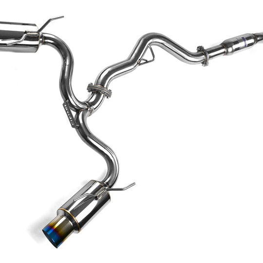 Invidia N1 Dual Exit Cat Back Exhaust - Titanium Tips - 2008-2014 Subaru STI Hatchback / 2011-2014 WRX Hatchback