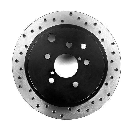 Stoptech Drilled Rear Rotor Pair - Subaru Models (inc. 2008-2014 WRX)