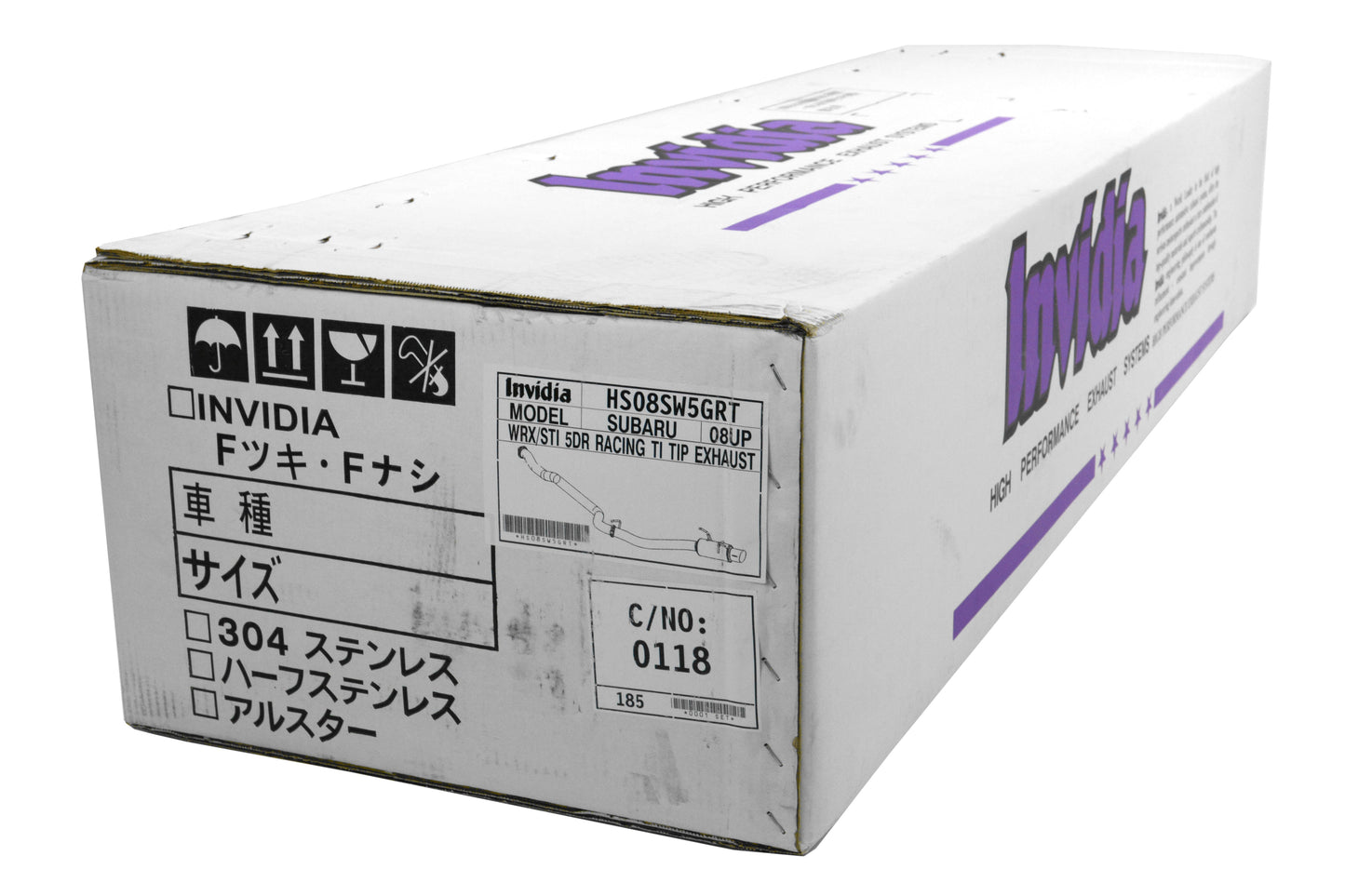 Invidia Racing Series Single Exit Cat Back Exhaust - Titanium Tip - 2008-2014 Subaru WRX / STI Hatchback