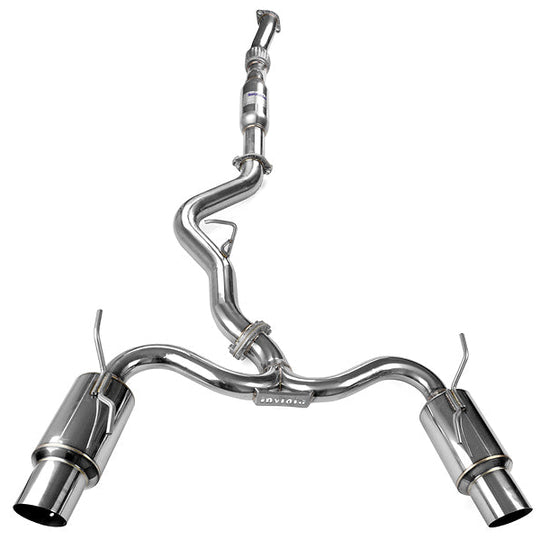 Invidia N1 Cat Back Exhaust - Stainless Steel Tips - 2008-2014 Subaru STI Hatchback / 2011-2014 WRX Hatchback
