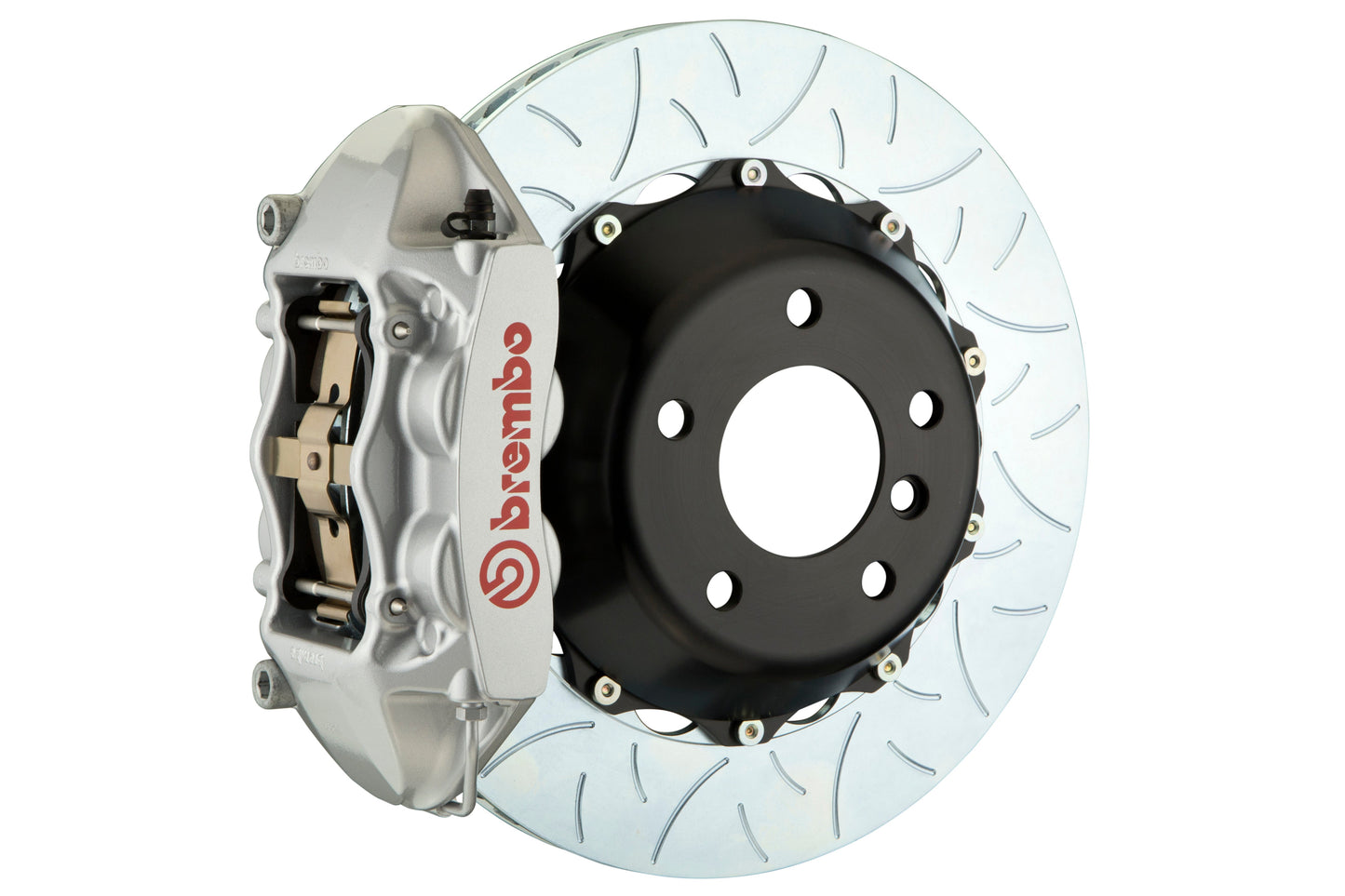 Brembo GT Systems 4 Piston Rear Big Brake Kit Silver Slotted Rotors - Subaru STI 2008-2014 / Legacy GT/3.6 2010-2014