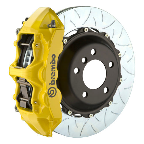 Brembo GT Systems Monobloc 6 Piston Front Big Brake Kit Yellow Type 3 Slotted Rotors - 2017-2020 Honda Civic Type R/SI