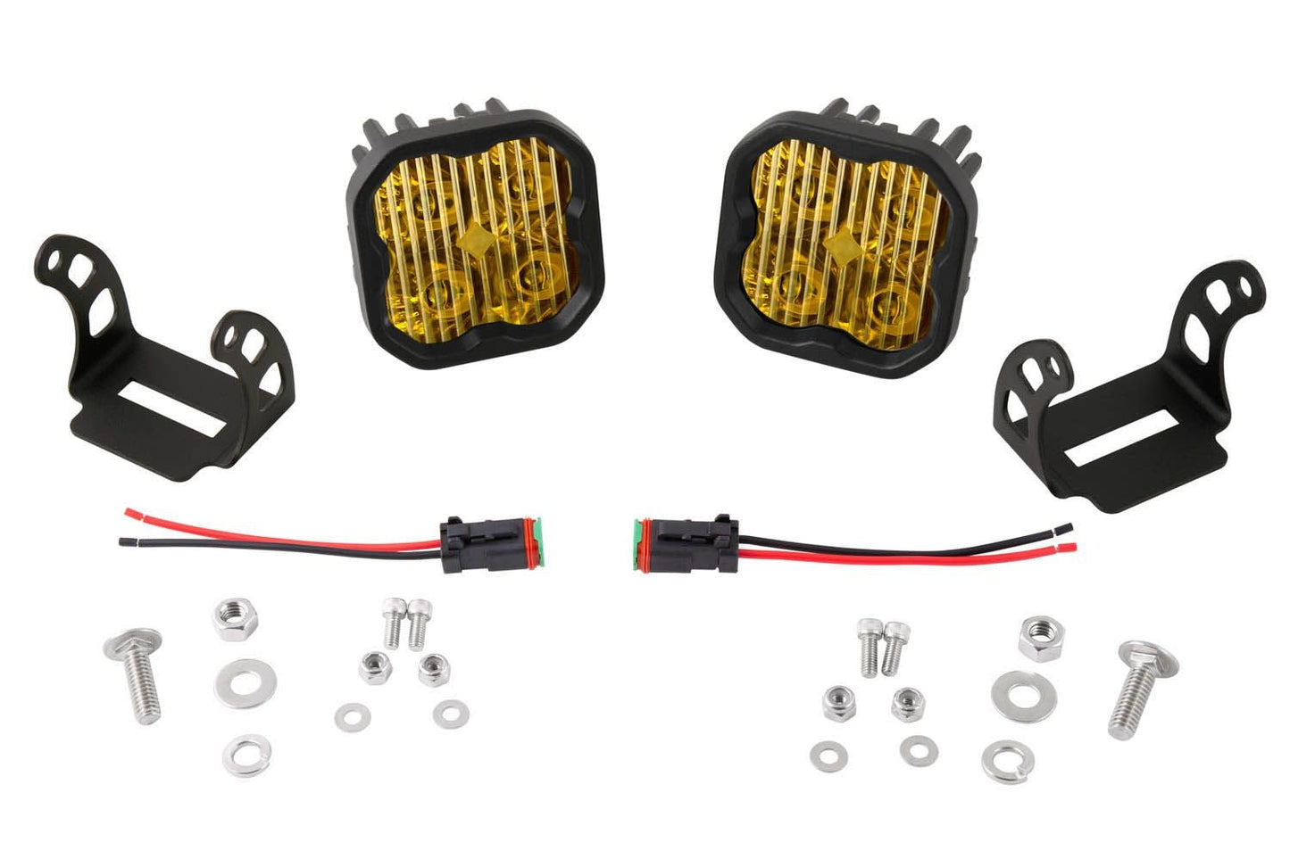 Diode Dynamics SS3 Pod Max Fog Light Kit Yellow