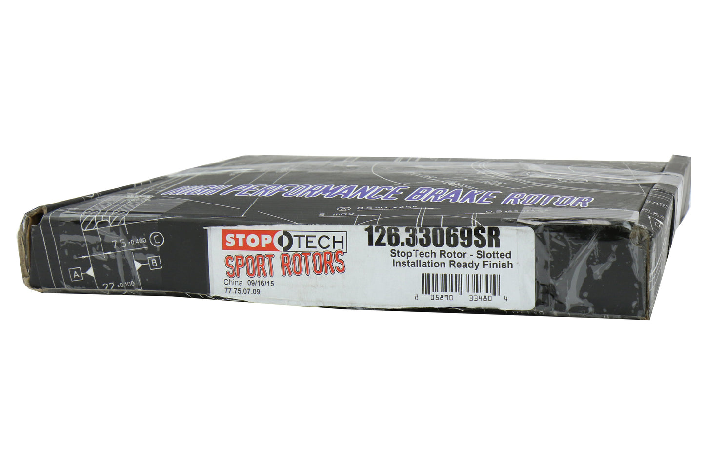 Stoptech Slotted Rear Right Rotor Single - Volkswagen/Audi Models (inc. 2003-2006 Volkswagen Golf (MK5)/ 2000-2006 Audi TT)