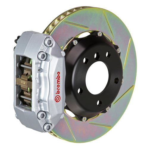 Brembo GT System 4 Piston Front Brake Kit Silver Slotted Rotors - Volkswagen Models (inc. 2006-2014 GTI)