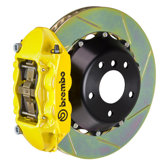 Brembo Gran Turismo Slotted Brake Kit 4 Piston 2-Piece Yellow Rear - 2013-2021 Scion FR-S / Subaru BRZ / Toyota 86