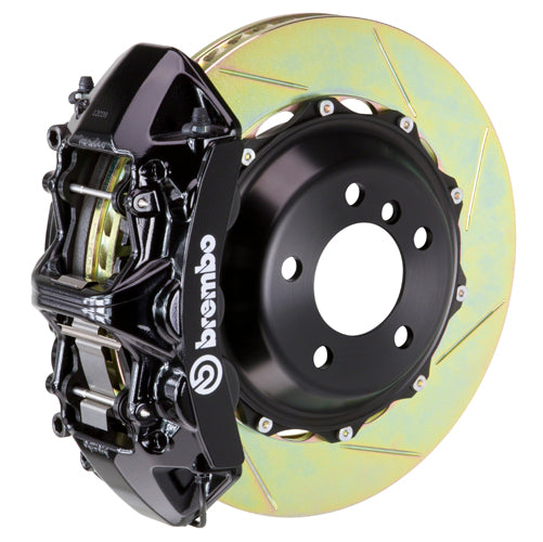 Brembo GT Systems Monobloc 6 Piston Front Big Brake Kit Black Slotted Rotors - 2017-2020 Honda Civic Type R/SI