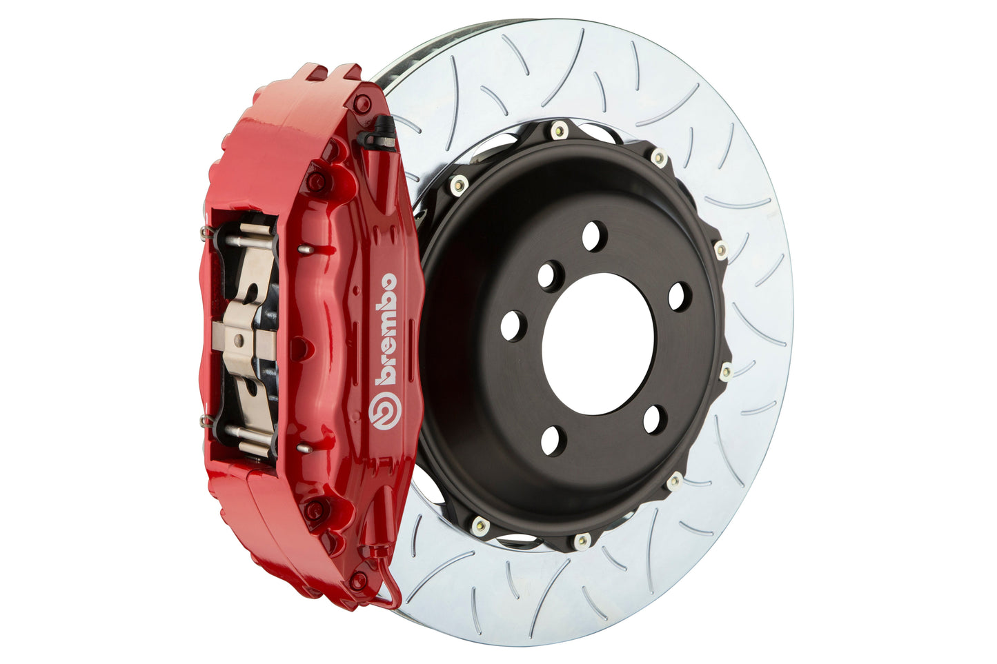 Brembo GT Systems 4 Piston Front Red Big Brake Kit Type 3 Slotted Rotors - 2005-2021 Subaru STI