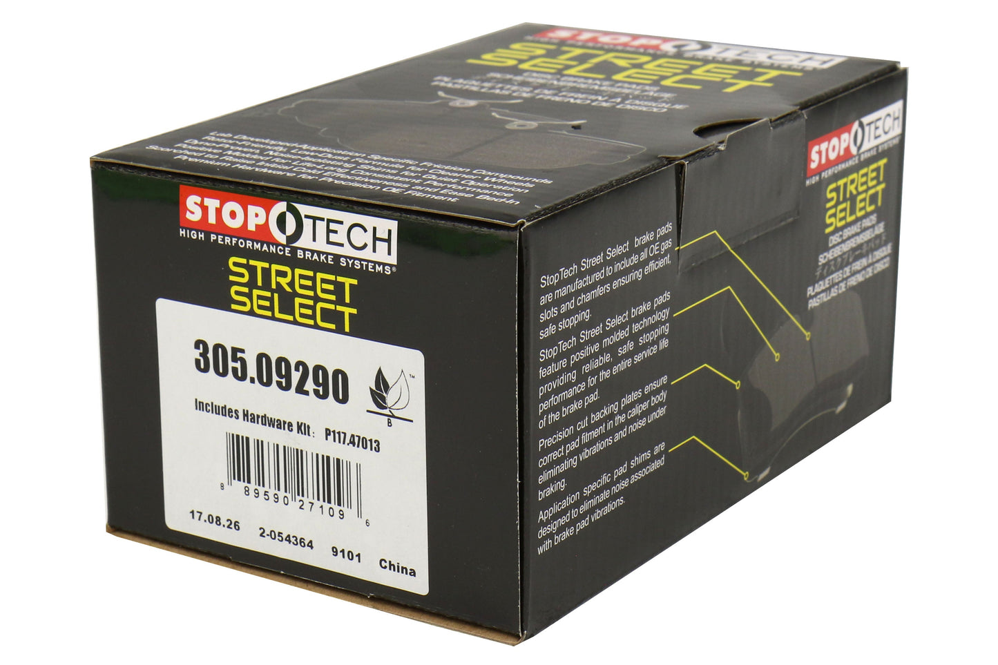 Stoptech Street Select Front Brake Pads - Subaru Models (inc. 2003-2005 WRX / 2003-2010 Forester)
