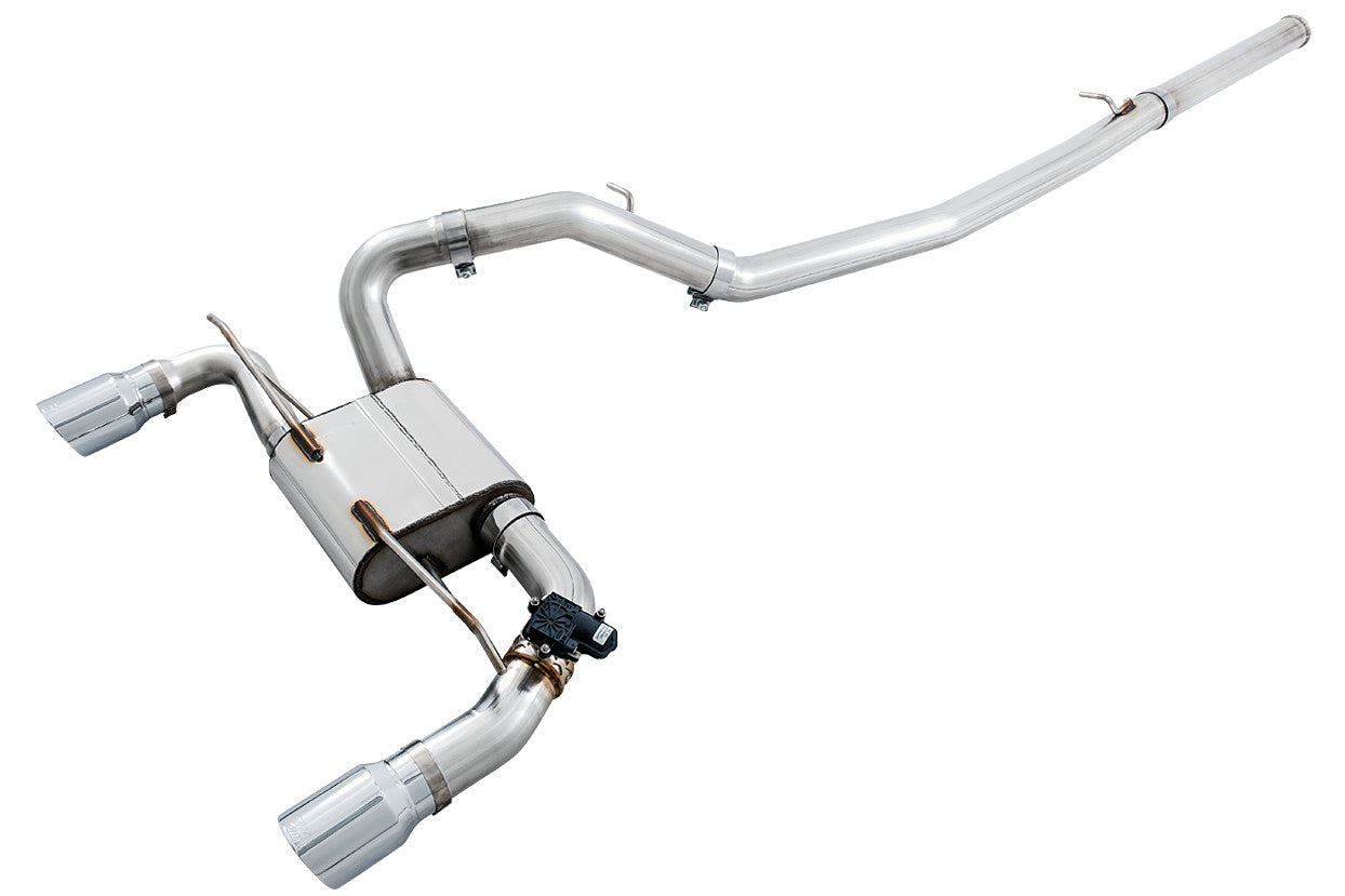 AWE SwitchPath™ Cat-Back Exhaust with Remote (Chrome Silver Tips) - 2016-2018 Ford Focus RS