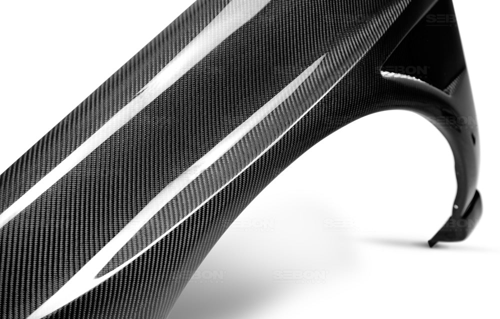 Seibon Carbon Fiber 10mm Wider Fenders - 2004-2005 Subaru WRX / STI Sedan
