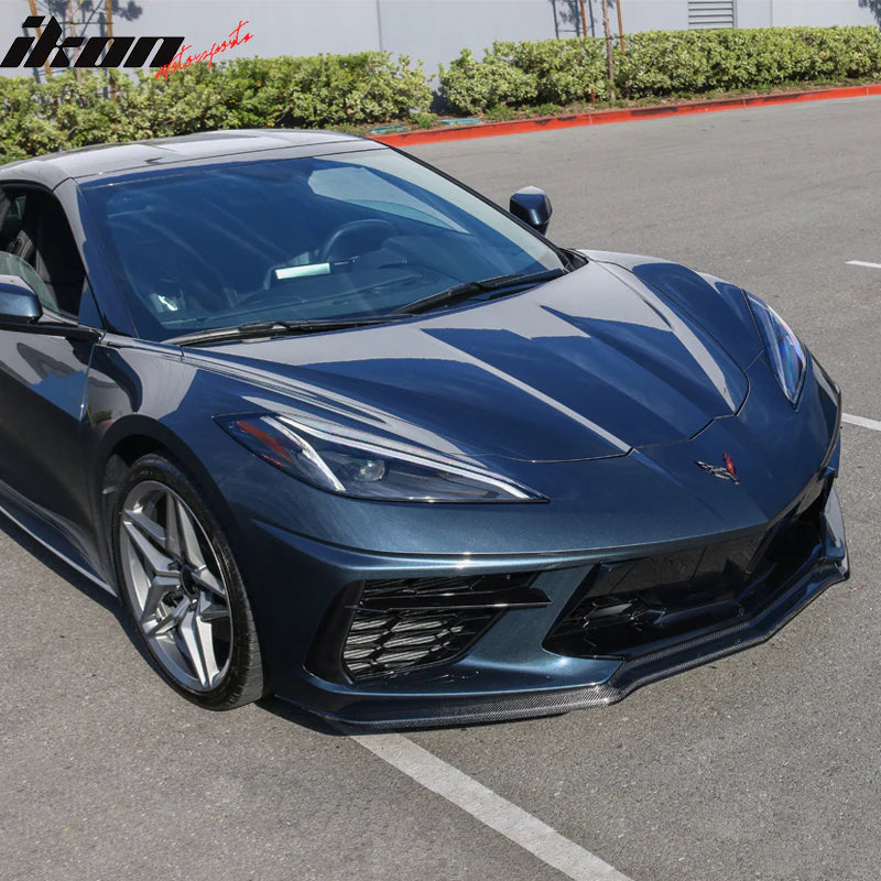 2020-2024 Chevy Corvette C8 Z51 Style Front Bumper Lip Carbon Fiber