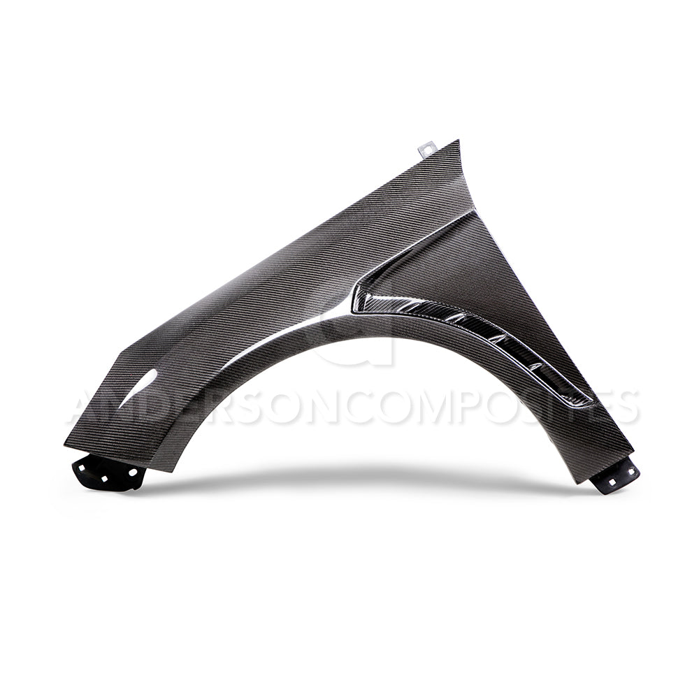 Anderson Composites Type-GR Carbon Fiber Wide Front Fenders - 2016-2018 Ford Focus RS / 2012-2016 Focus S / SE / ST