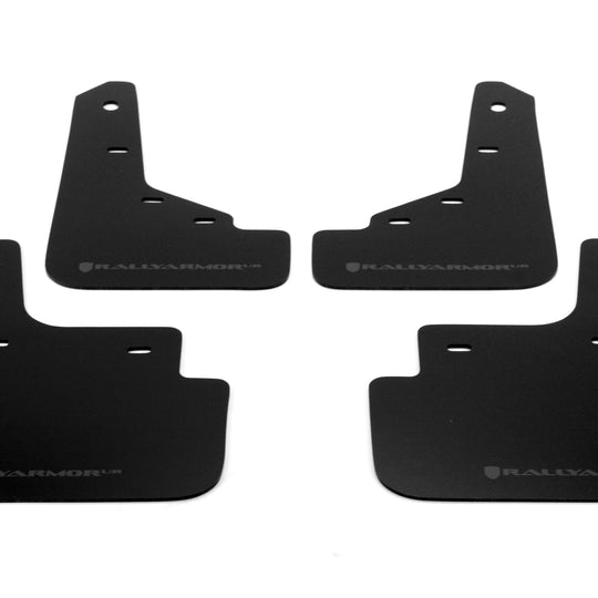 Rally Armor UR Mudflaps Black Urethane Grey Logo - 2014-2015 Mazda 3