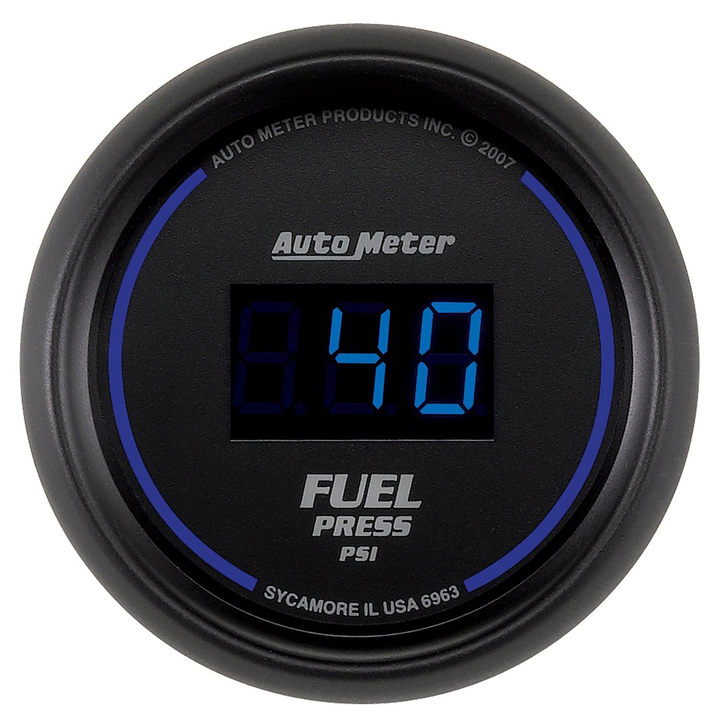 Autometer Cobalt Fuel Pressure Gauge Digital Blue LED 52mm - Universal