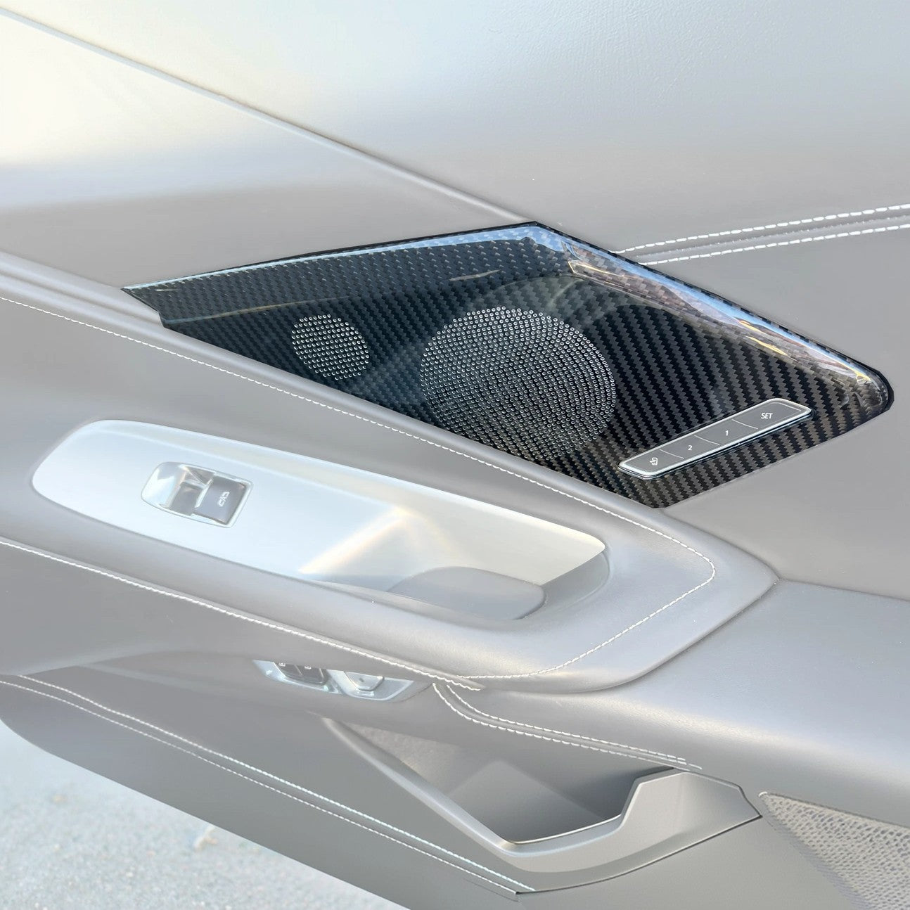 Corvette C8 DRY CARBON FIBER Door Speaker Cover
