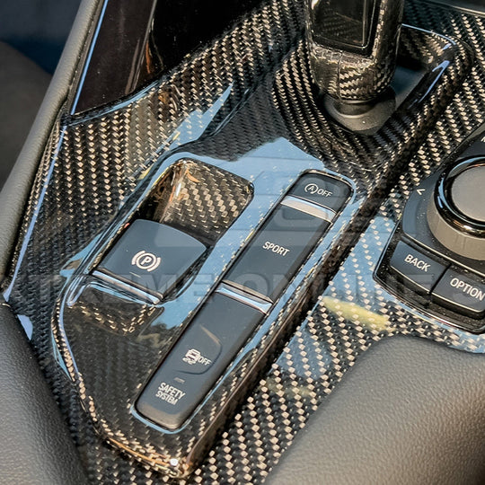 2020-Up Toyota Supra Carbon Fiber Center Gear Shift Box Cover