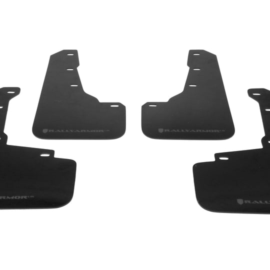 Rally Armor UR Mudflaps Lift / AT Black Urethane Grey Logo - 2018-2021 Subaru Crosstrek