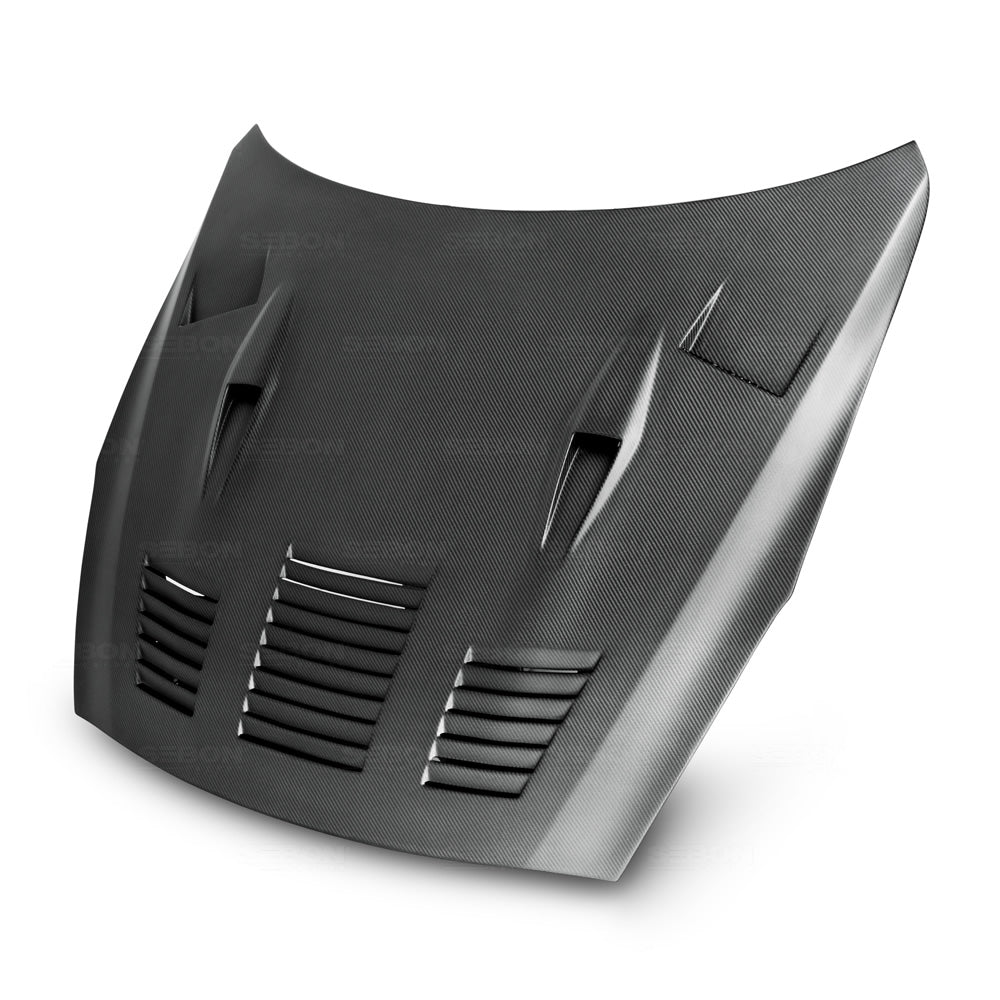 Seibon Dry Carbon Fiber GTII Style Hood - 2009-2015 Nissan GT-R