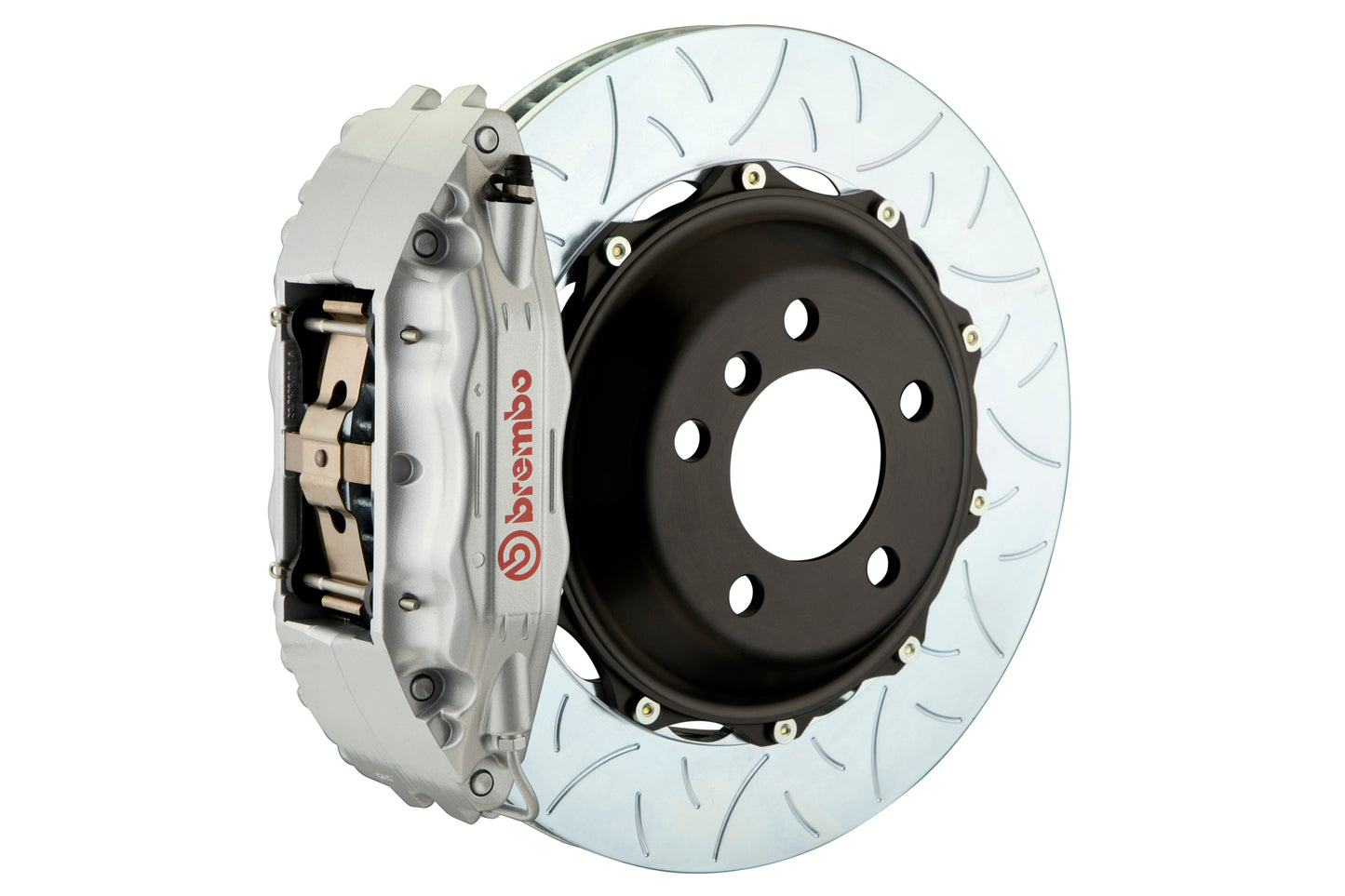 Brembo GT Systems 4 Piston Front Big Brake Kit Silver Slotted Rotors - 2008-2021 Subaru WRX