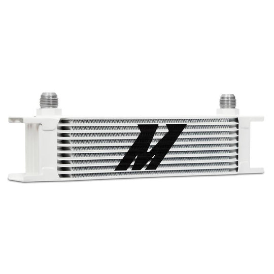Mishimoto Universal 10 Row Oil Cooler White - Universal